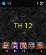 Clash of Clans TH 12 level 126 account has 1200 Gems