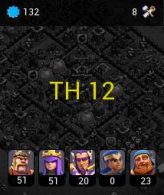 Clash of Clans TH12 account, level 132, has 4 affordable and lovely hero skins