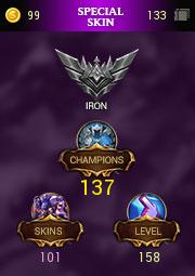 League of Legends Account with +100 Skins (cracked account but impossible to lose access)
