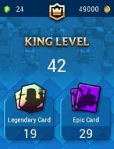 #crafty [Code 3422] Level 42 / 9 Cards Max + 5 Skins Towers / Very Cheap 