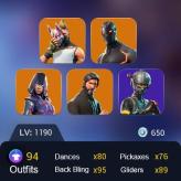 Fortnite | CONTA DE FORTINITE COM 48 SKINS (GLOW).