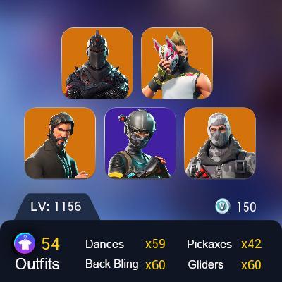 FORTNITE OG ACCOUNT BLACK KNIGHT , IKONIK