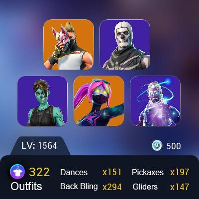 323 skins fortnite ( Galaxy+ikonik+colora)