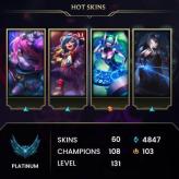 [EUW] League of Legends Smurf Account Europe West-EUW > LEVEL 131 > BE Perfect >24/7 Instant Delivery >Lifetime Warranty >High Champs and Skins