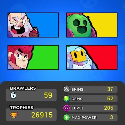 ¡¡ cuenta estrella brawl con la estrella Shelly skin!!!