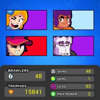 Brawl Stars / 48 Brawlers / 15727 Cup / 4 Legends |br2