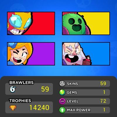 Brawl Stars / 59 Brawlers / 14238 Cup / 6 Legends Br11