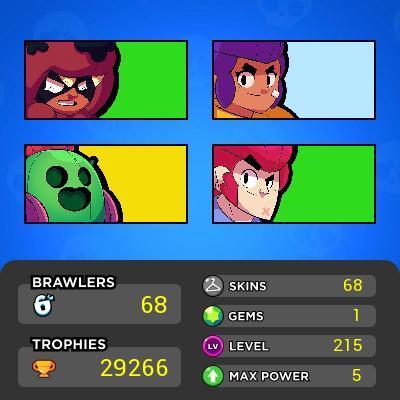 Brawl Stars / 68 Brawlers / 29196 Cup / 9 Legends |br8