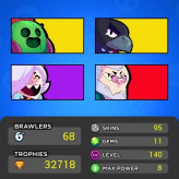 Brawl stars/32k cup/95 skin/11gem/1k gold/68 Brawlers/L31/Lifetime warranty/Breaking bad