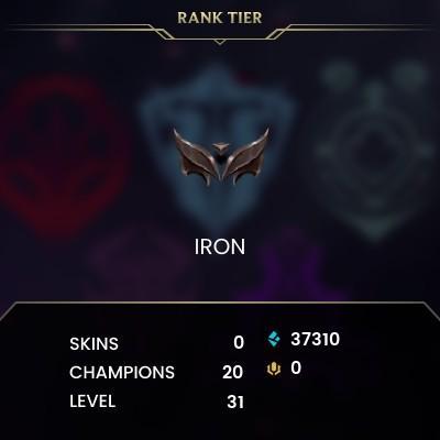 EUNE | Iron IV | New Season | 1 Month Warranty | Full Access + Unverified | 36K BE