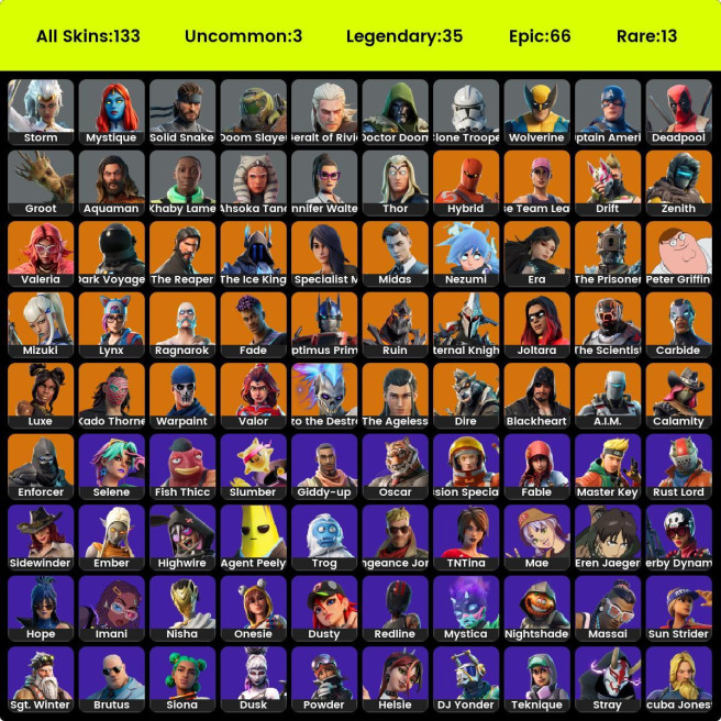[XBOX/SWITCH/PC] 133 skins | OG STW | The Reaper | Elite Agent | Take The L | Gold Midas | Katalina | Valeria | Eternal Knight | [ULTRA SAFE]
