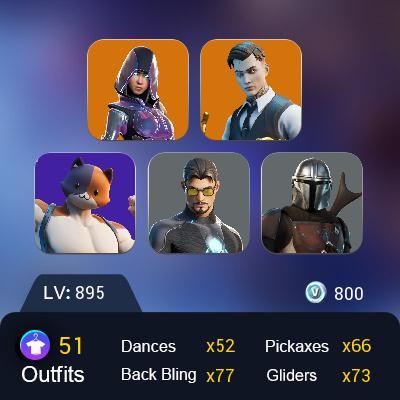 [PC/XBOX] 50 skins | Glow | Gold Midas | Gold Brutus | Predator | Fade | Eternal Knight | Menace | Gear Specialist Maya | Mandalorian  | 800 VB