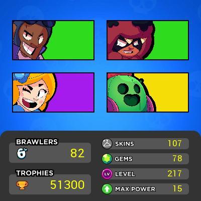 [Code 5218] Level 217 / 50k Cups + Rare Skins / Very Cheap