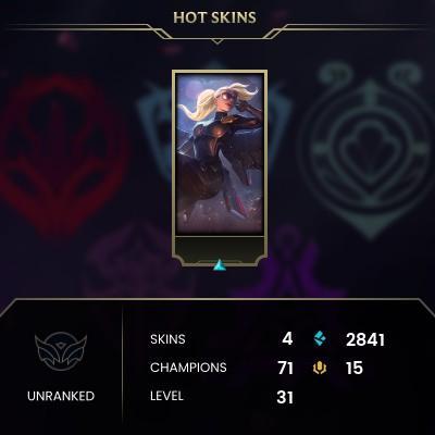 EMAIL CHANGEABLE - EUNE - 71 CHAMPIONS - 4 Skins - 2841 BE - HAND LEVELED - INACTIVE - SAFE 100% - WARRANTY - ULTRA RARE SKINS