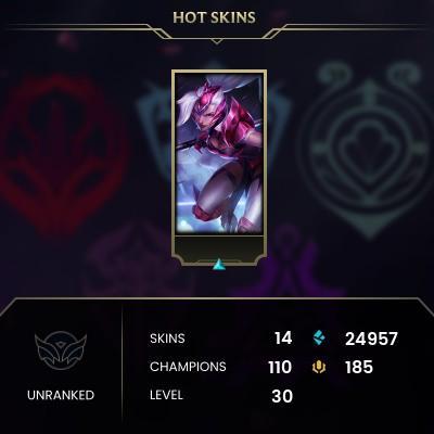 EMAIL CHANGEABLE - EUNE - 110 CHAMPIONS - 14 Skins - 24957 BE - HAND LEVELED - INACTIVE - SAFE 100% - WARRANTY - ULTRA RARE SKINS