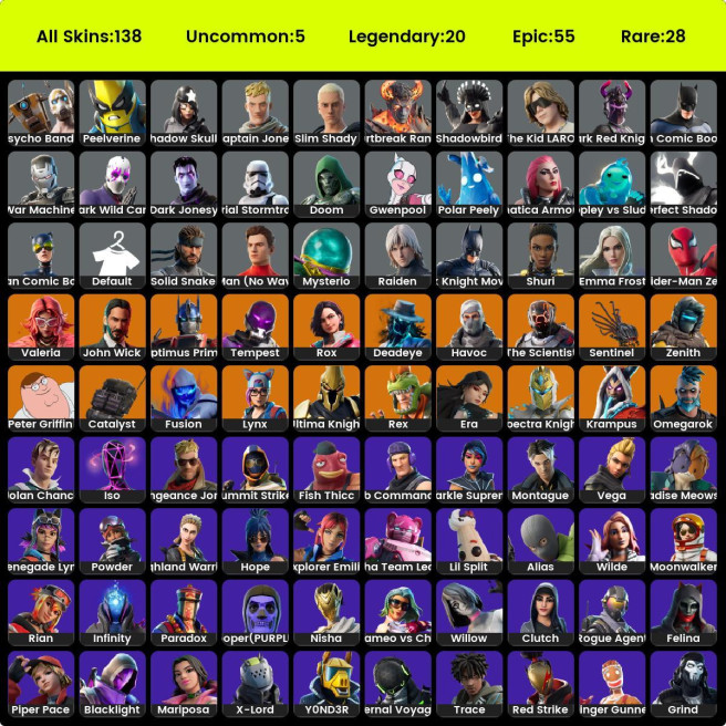 FA | (PC/XBOX) 1600 VB / 136 SKINS / OG SKULL TROOPER / BLUE TEAM ...