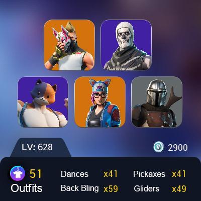 FA - [XBOX/SWITCH/PC] - 50 skins | The Visitor | Raz | Drift | Gear Specialist Maya | Predator | Lynx | Calamity | 2900 VB [ULTRA SAFE]