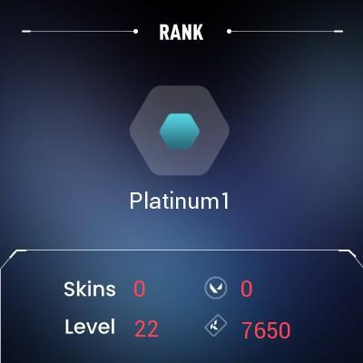 Instant - Valorant EU Turkey - Platinum Rank - 22 Level - Ready For Rank - Full Access - Verified - Smurf - Setwish
