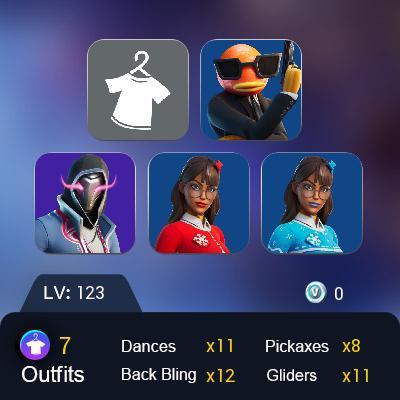 [PC] 6 skins | Polar Peely | Xander | Contract Giller | Krisabelle | Blizzabelle | Guff Gringle | Ffrosty | Lunarios | The Bestiary Chest | 0 VB