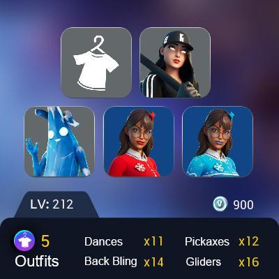[PC] 4 skins | Polar Peely | Ruby Shadows | Blizzabelle | Krisabelle | Blackout Bag | Dino Deck | Twin Crossfire | The Bestiary Chest |  900 VB