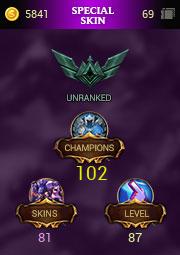 EMAIL CHANGEABLE - EUW - 102 CHAMPIONS - 81 Skins - 5841 BE - HAND LEVELED - INACTIVE - SAFE 100% - WARRANTY - ULTRA RARE SKINS