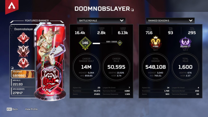 APEX Legends (Origin)-(PC) x3 Pred x2 heriloom +300Legendary x10Master