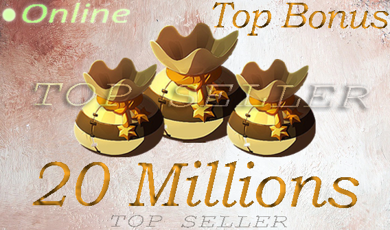 20 000 000 kamas + Top bonus - livraison 5 minutes