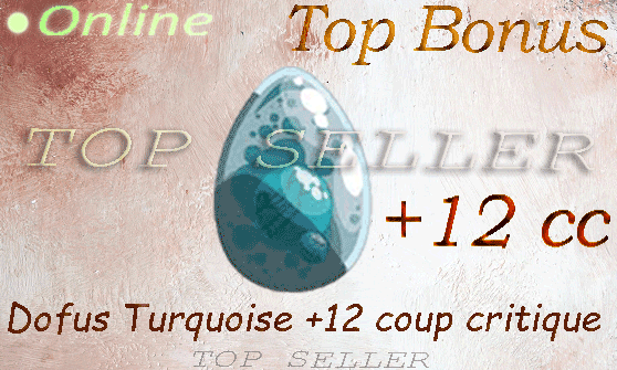 Dofus Turquoise +12 coup critique + Top Bonus - livraison expresse : 5 minutes