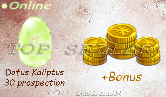 Dofus kaliptus + 30 prospection + pykur 90pp + Bonus - livraison 5 minutes
