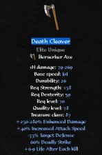 Death Cleaver (255+% ED) 