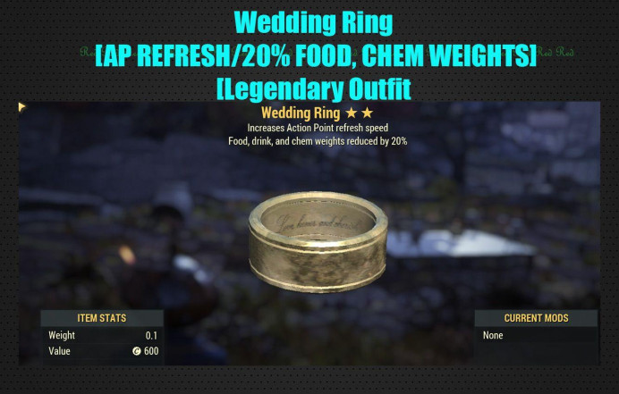 Wedding Ring [AP REFRESH/20% FOOD, CHEM WEIGHTS][Legendary Outfit]