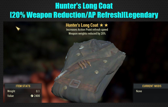 Hunter's Long Coat [20% Weapon Reduction/AP Refresh][Legendary outfit]