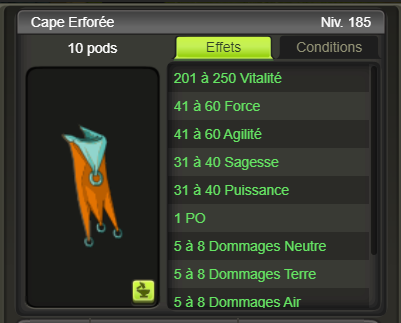 [Cape Erforee] + extra kamas - Giverfoxstore