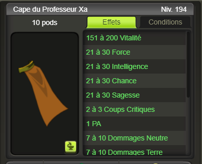 [Cape du Professeur Xa] + extra kamas - Giverfoxstore