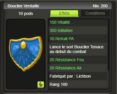 [Bouclier Ventaille] + extra kamas - Giverfoxstore