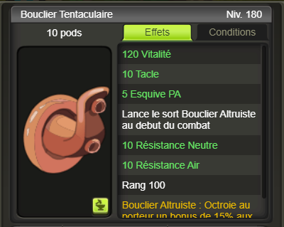 [Bouclier Tentaculaire] + extra kamas - Giverfoxstore