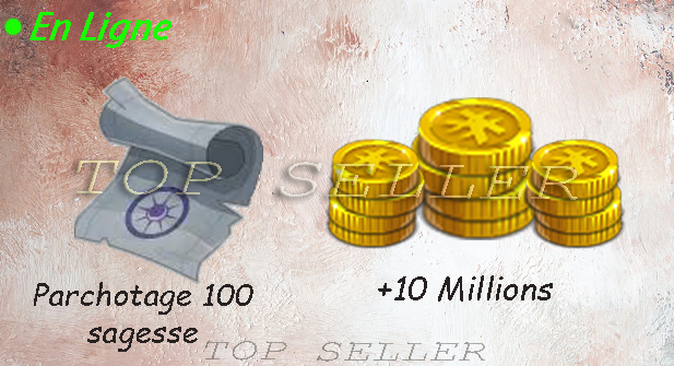 Parchotage 100 sagesse + 10.000.000 kamas + dragoune rose 55 sagesse