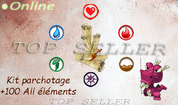 kit parchotage +100 all elemtents + dragoune rose 55 sagesse + bonus - livraison 5 minutes