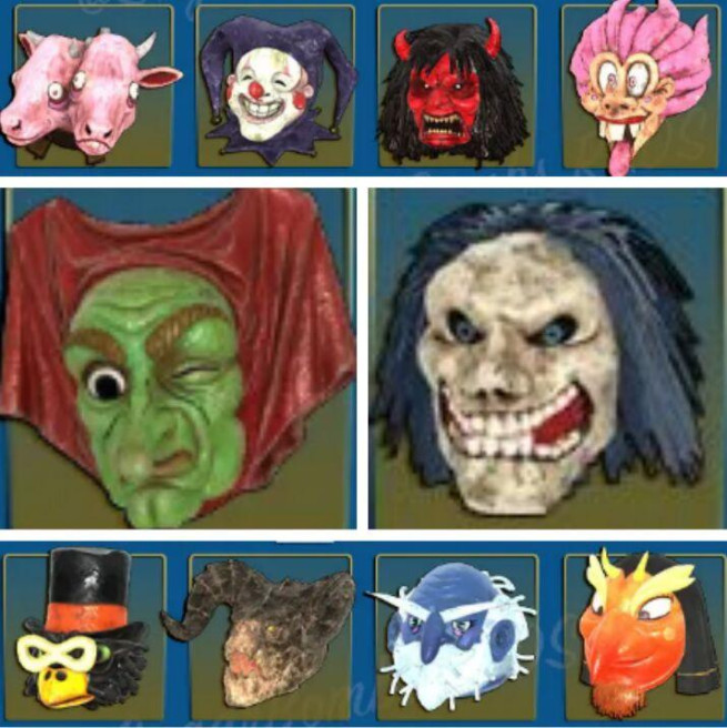 [Bundle 10 fasnacht rare masks](Fiend/Loon/Demon/Brahmin/Deathclaw etc)