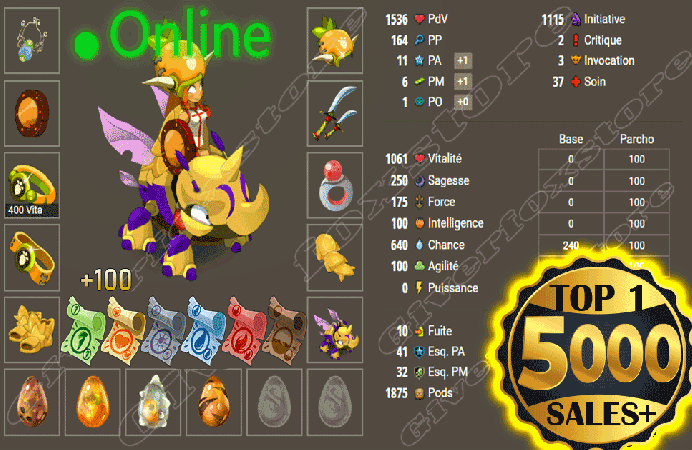  HellMina>[ Stuff Chance Niveau 85 ,+1500 PDV ] + Kit Parchotage Complet