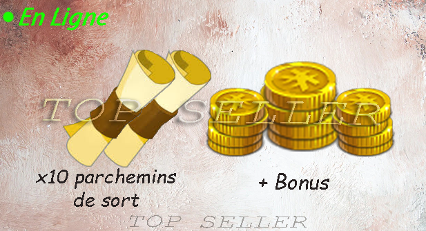 x10 Parchemin de Sort ( +1 Points de Sort ) + bonus - livraison 5 minutes