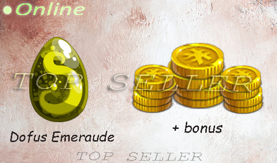 [ Allisteria . Top Seller ] : dofus emeraude + 60 vitalite + Top bonus - Delivery time : 5 minutes