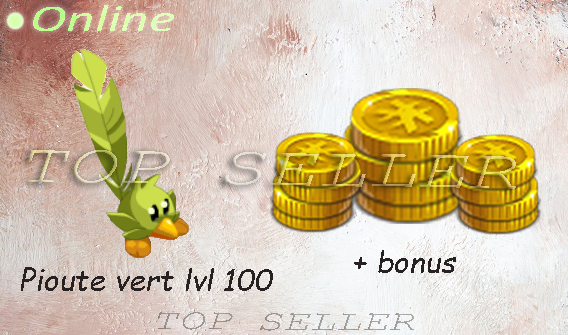 pioute vert lvl 100 + bonus - livraison 5 minutes