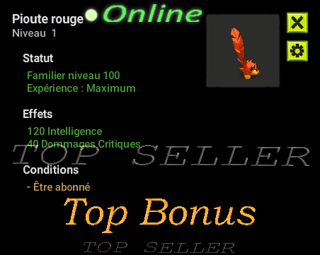pioute rouge lvl 100 + bonus - livraison 5 minutes
