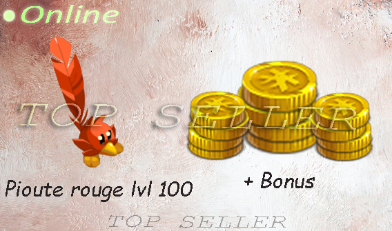 pioute rouge lvl 100 + bonus - livraison 5 minutes