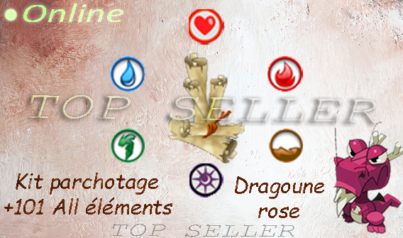 Parchotage + 100 All elements + dragoune rose 55 sagesse + bonus - livraison 5 minutes