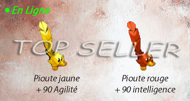 Pioute jaune + pioute rouge + bonus - livraison 5 minutes
