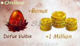 Dofus vulbis + 1.000.000 kamas +  bonus - livraison 5 minutes