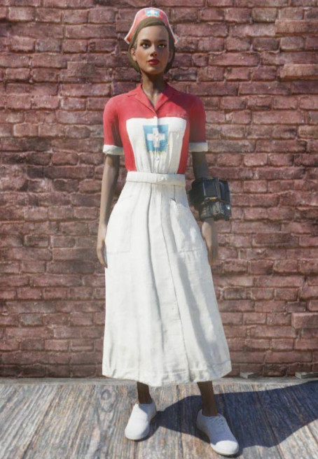 Asylum Worker Uniform Red + Asylum Worker Hat Red[Set]