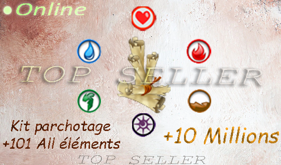Allisteria : kit parchotage complet +101 tout les elements + 10.000.000 kamas + bonus - livraison 5 minutes